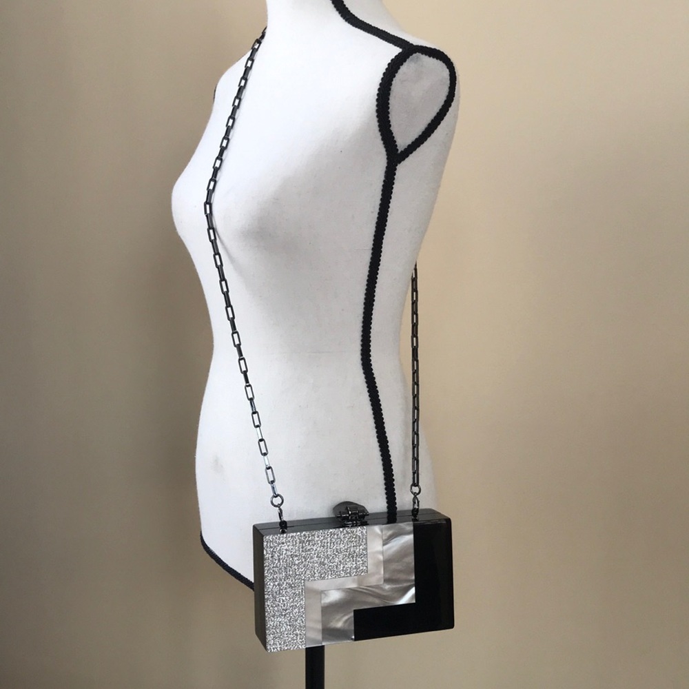 Rafe Alicia Lucite Clutch w/ Shoulder Strap - Picture 10 of 15